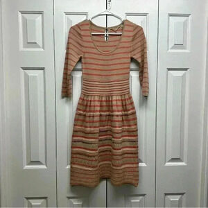 Anthropology Knitted & Knotted‎ Wool Blend Sweater Mini Dress Striped. Size XS